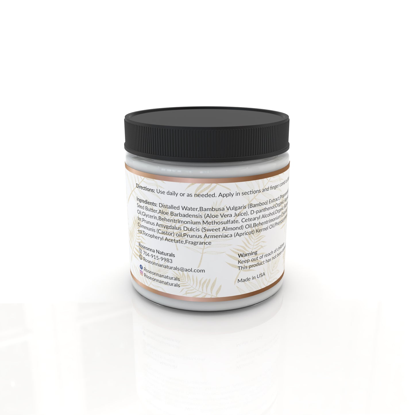 Mango Butter & Argan Whipped Daily Hair Moisturizer - Roseonna Naturals